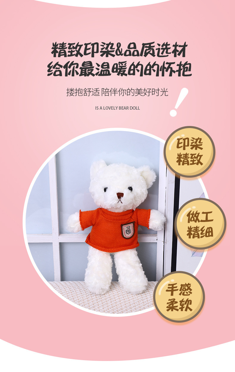 Factory direct supply of sweaters, toy bears, cute cartoon teddy bear figurines, logo event gifts, wholesale of dressing bears pic 5