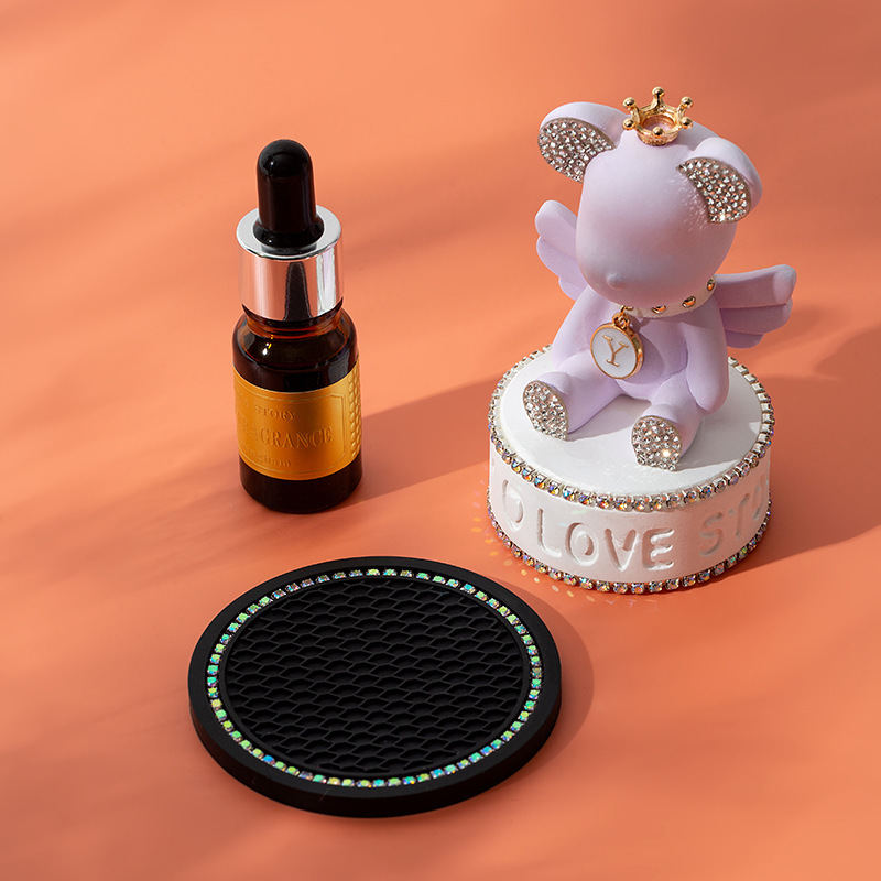 新款亚马逊车载硅胶水杯垫 汽车杯垫车用防滑垫隔热垫汽车杯托详情2