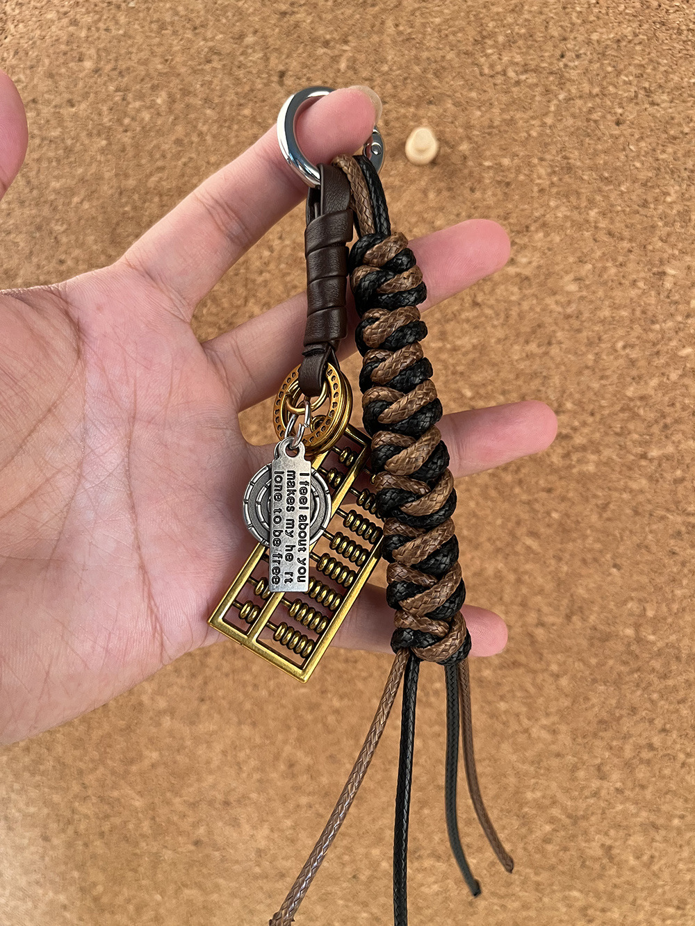 Cross-border bag pendants, accessories, cross-border keychains, retro gold tennis rackets, MIU-style woven ropes, DIY pic 16