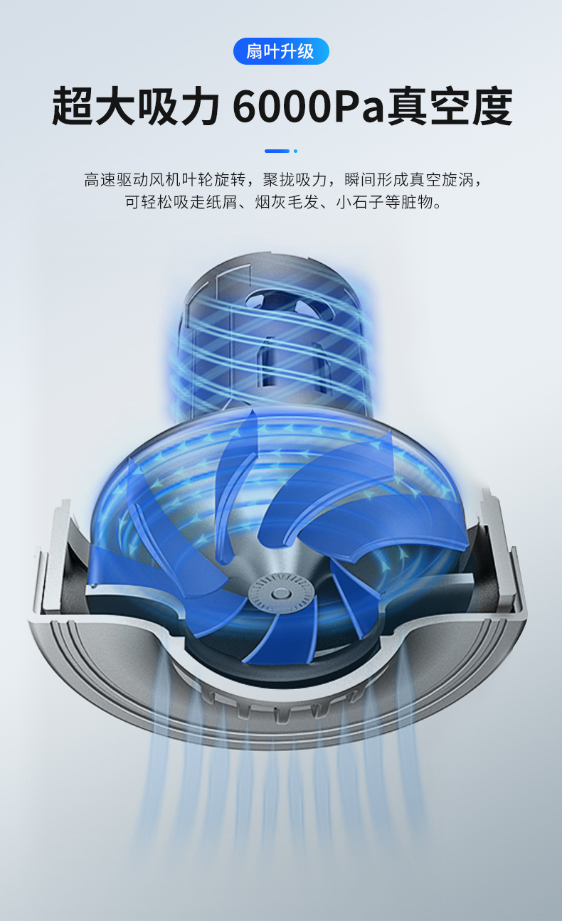 Wireless pet vacuum cleaner, 120W high power, car and home dual-purpose handheld rechargeable dry and wet vacuum cleaner pic 34