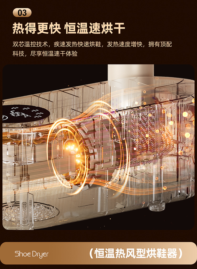 【五档定时】烘鞋器家用宿舍鞋子烘干神器除臭杀菌定时烘鞋器X22详情6
