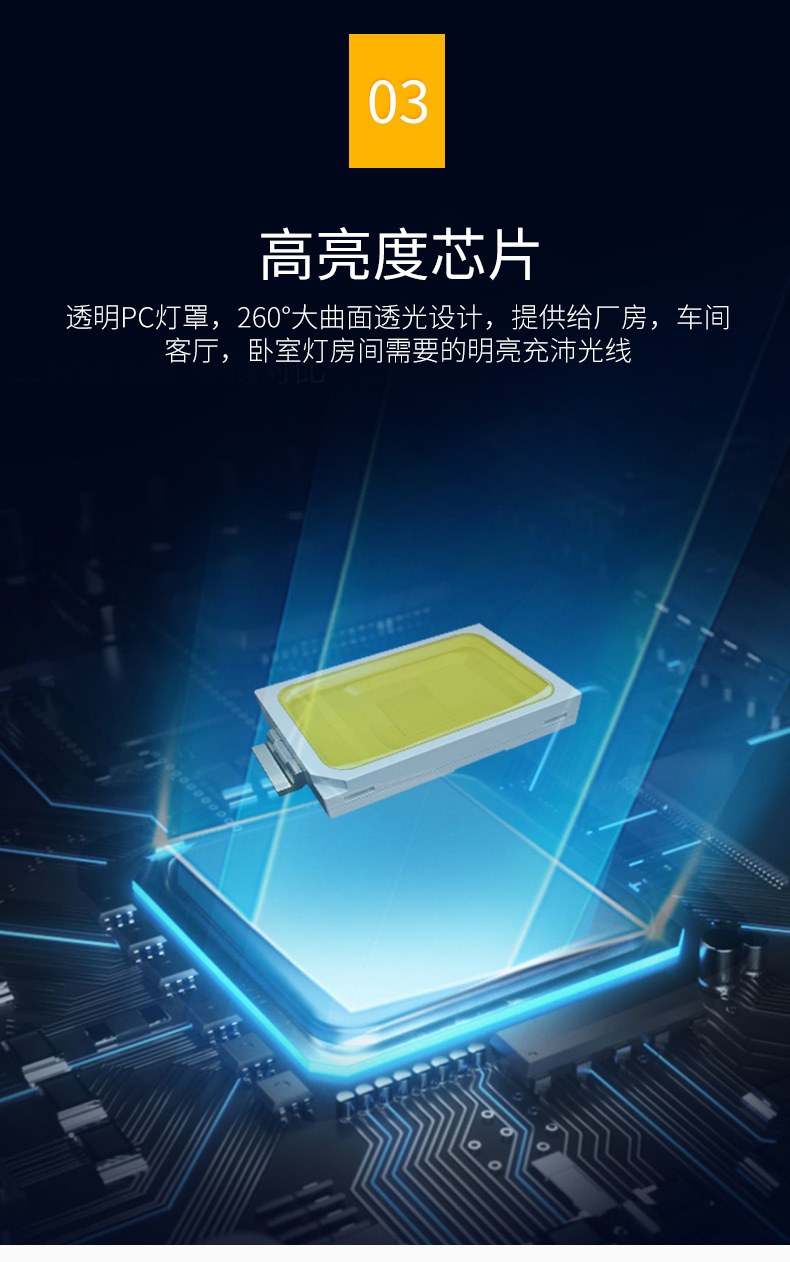 led节能灯泡E27螺口B22卡口超亮护眼白光家用工厂车间超亮大功率详情10