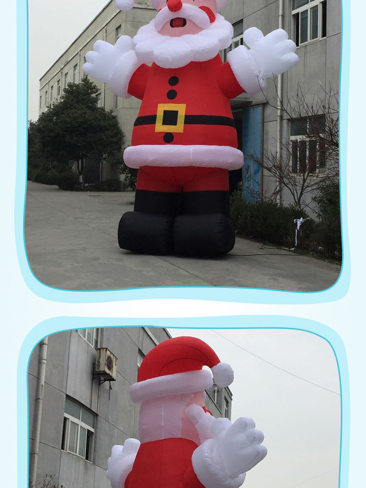 圣诞老人爬墙气模大型充气卡通模型圣诞节拱门树新年布置装饰新详情7
