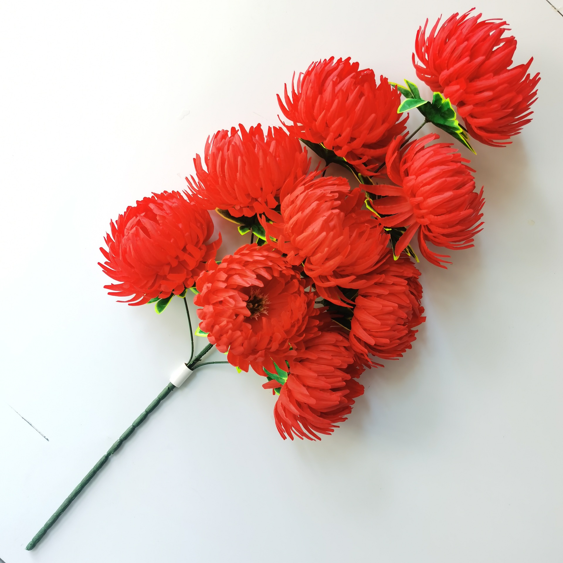 1.1 Tall nine-head large core chrysanthemum bouquet flower pieces, Qingming flower, artificial flower, flower pic 2