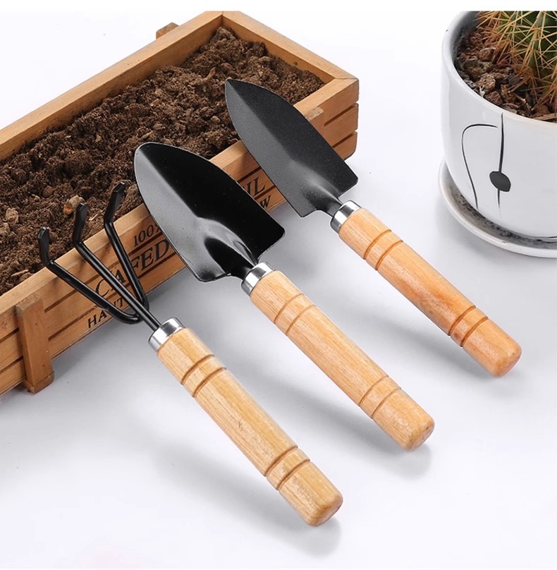 Gardening three-piece set: potted plant shovel, garden shovel, indoor flower potted plant, loosening soil, planting flowers and vegetables pic 8