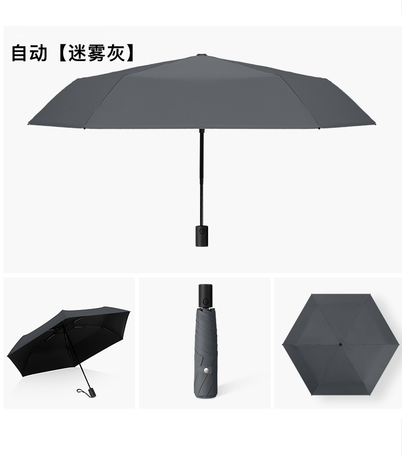 Ultra-light, retractable, safe, anti-rebound, automatic all-weather umbrella, UV-resistant black rubber sun protection and shading sun umbrella pic 16
