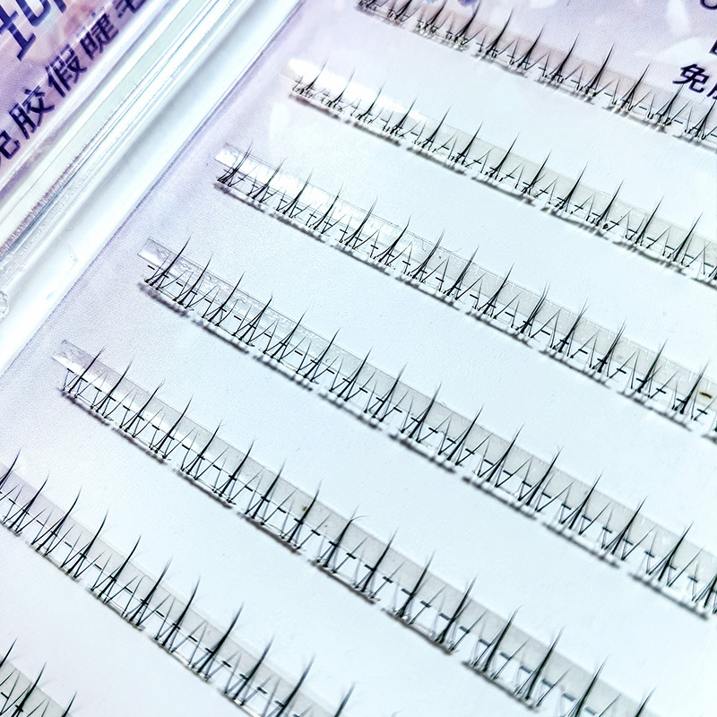 免胶火苗假睫毛下10排免胶自粘仿真初学者自然分段式漫画眼详情10