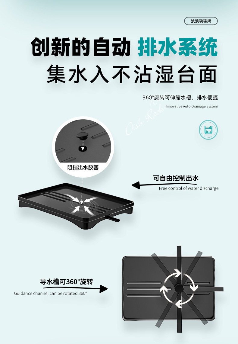 厨房沥水碗碟架碗筷沥水篮水槽洗碗池放碗架收纳架餐具置物架详情8