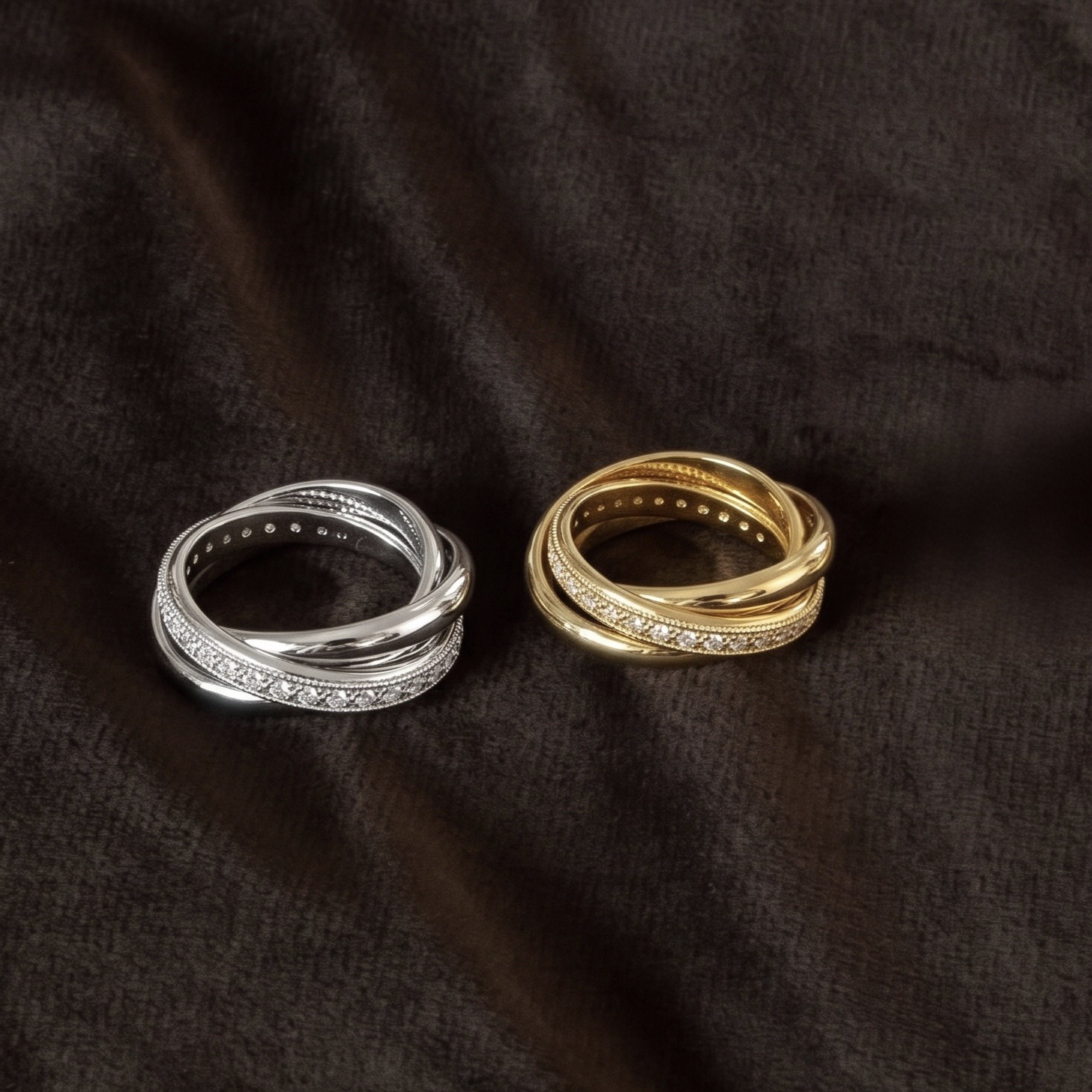 Трансконтинентальное трицеральное циркониевое кольцо с лёгкими и роскошными кольцами из европы и США pic 4