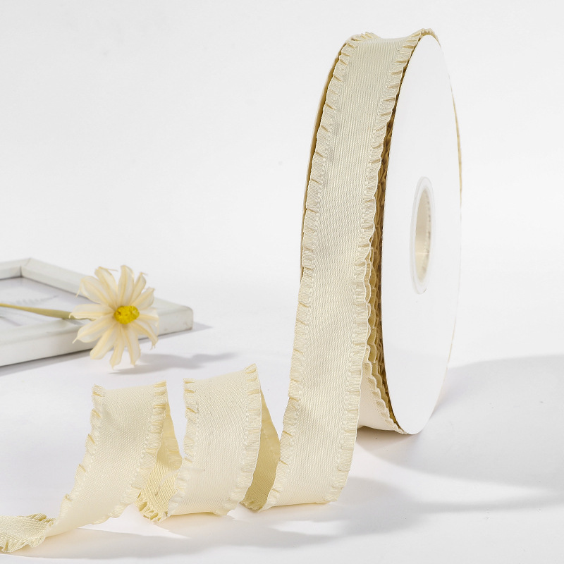 韩版定制款涤纶荷叶边缎面丝带皱边DIY裙边褶皱织带详情14