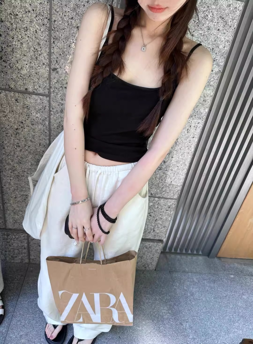 亚麻阔腿裤女夏薄款高腰垂感宽松显瘦拖地休闲裤窄版冰丝直筒长裤详情13