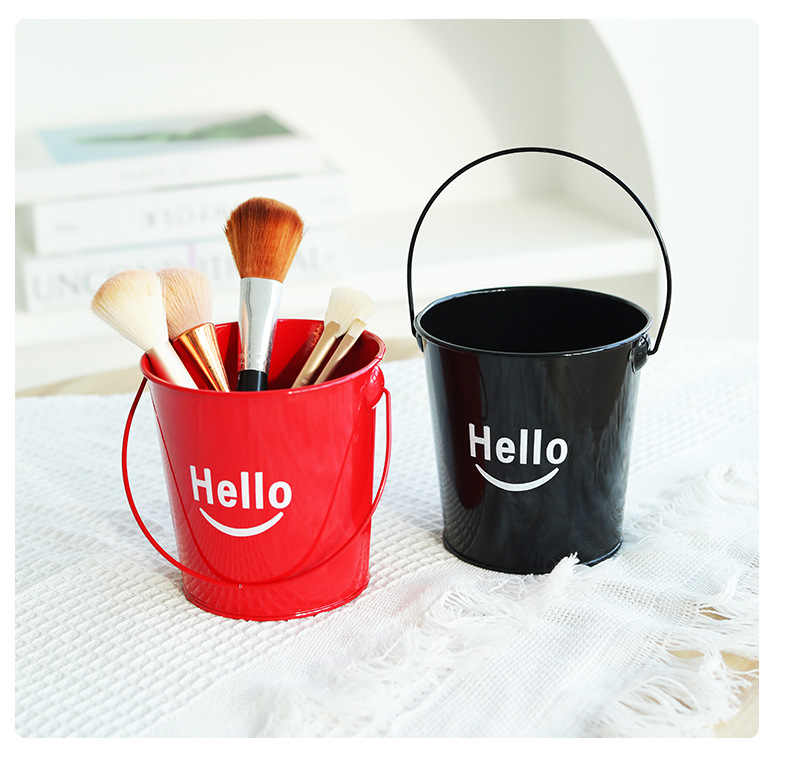 铁皮小提桶金属铁艺花桶收纳小桶阳台绿植多肉种植套盆桌面装饰桶详情12