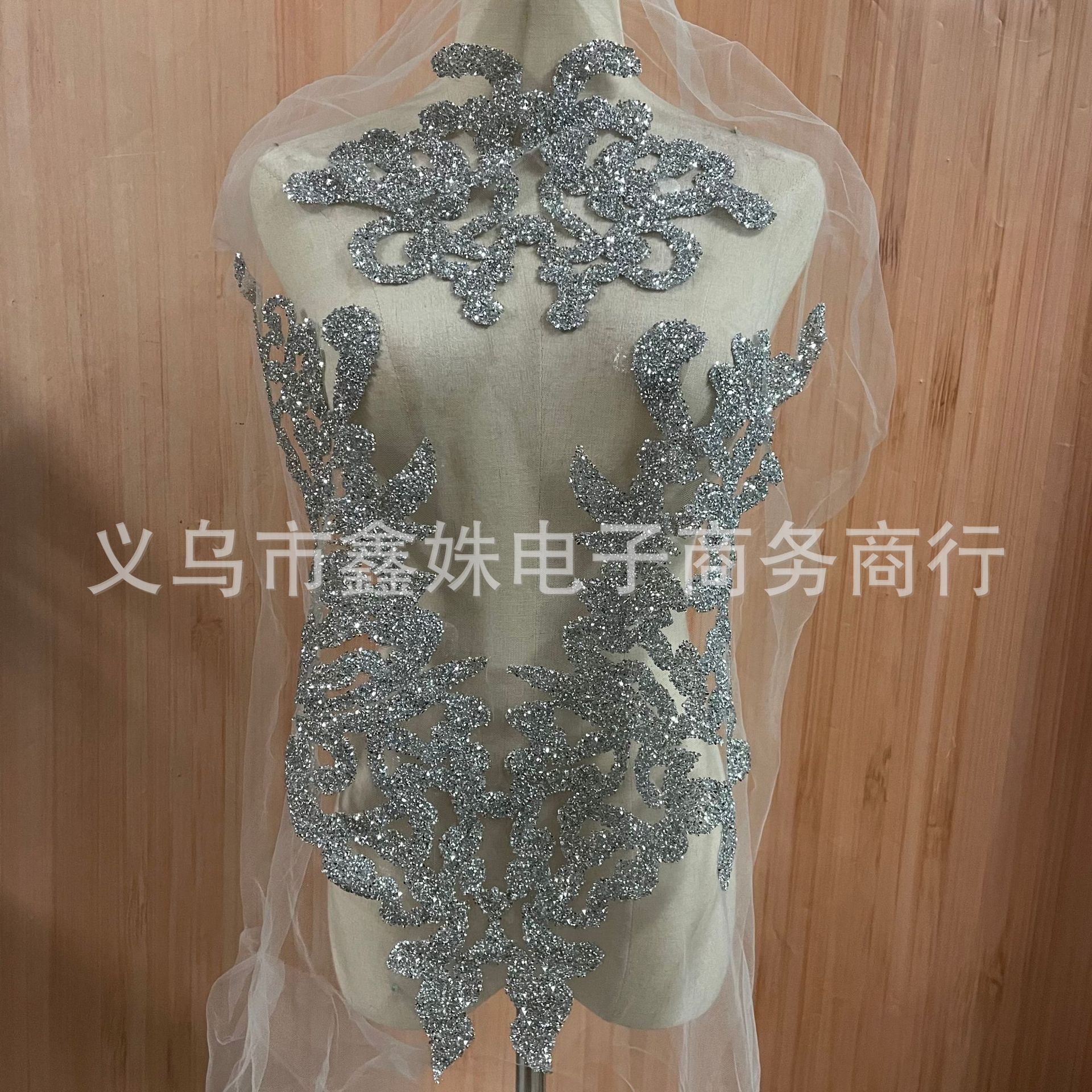 New heat transfer printed rhinestone fabric patch creative snowflake-shaped patch for clothing, hats, scarves and decorative fabric patches pic 4