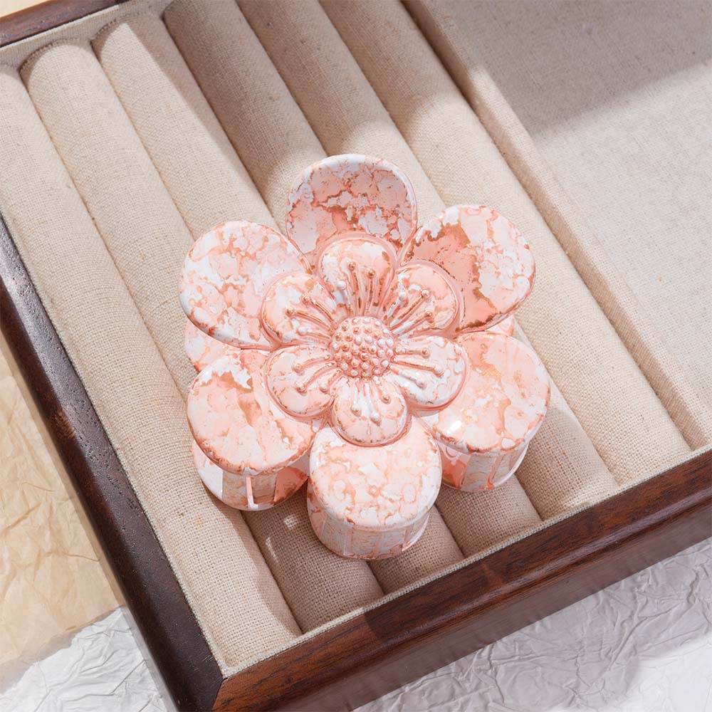 8CM新款六瓣花抓夹高档发夹高级感鲨鱼夹女士盘发发抓饰品夹子详情9