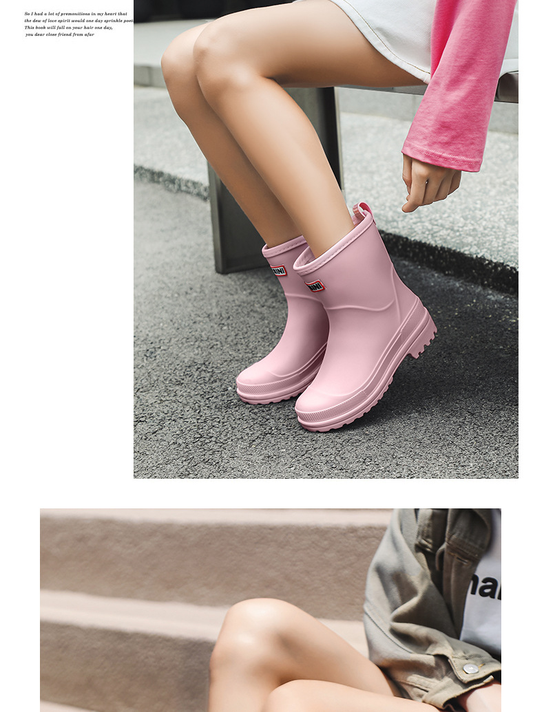 新款时尚韩版雨鞋女潮流短筒水鞋工作外穿工作鞋洗车防水防滑胶鞋详情15