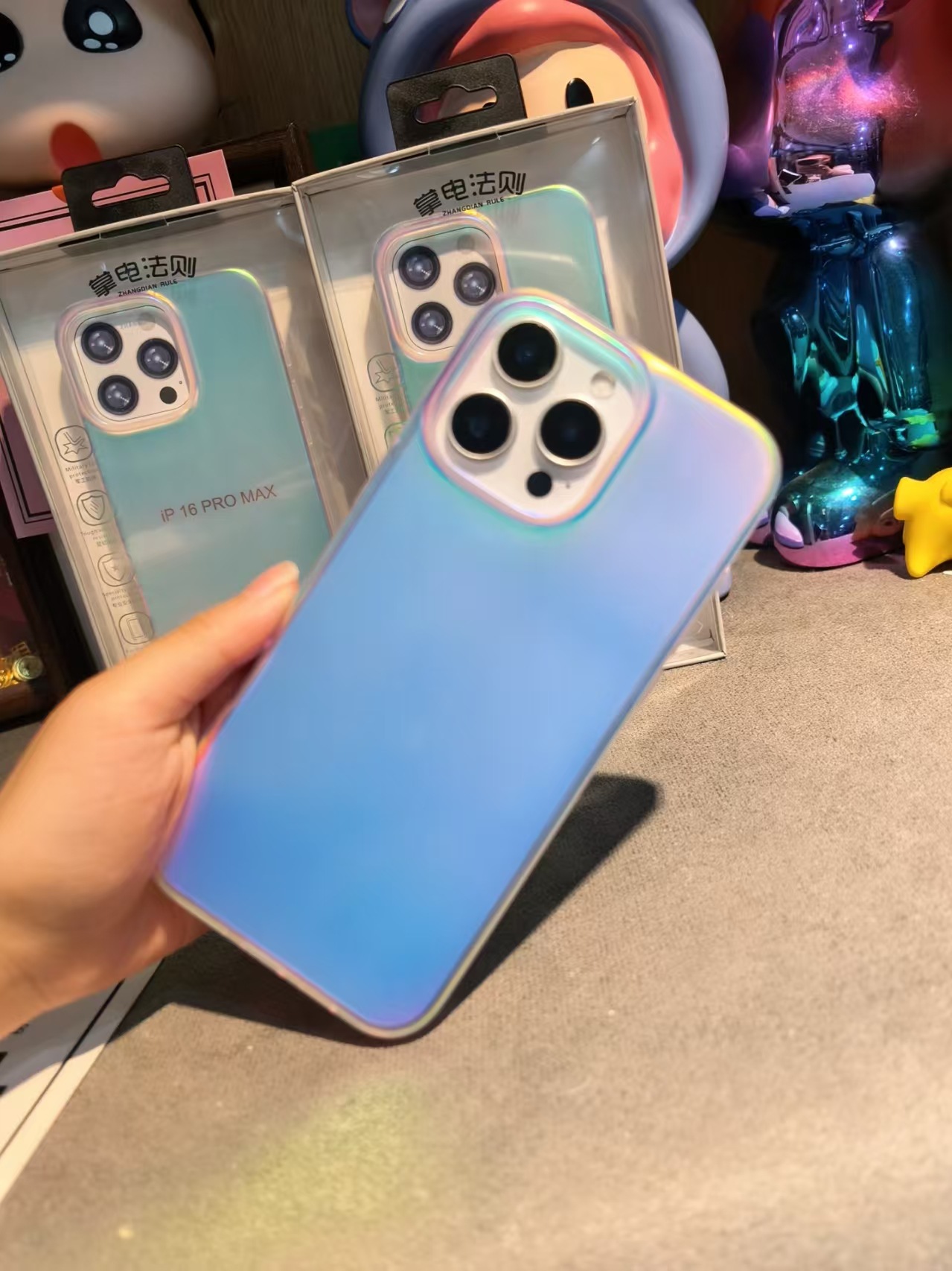 掌电法则 IMD冰淇淋磨砂极光镭射渐变 苹果1516Promax专用手机壳 手机保护套 防摔耐磨抗刮
详情3