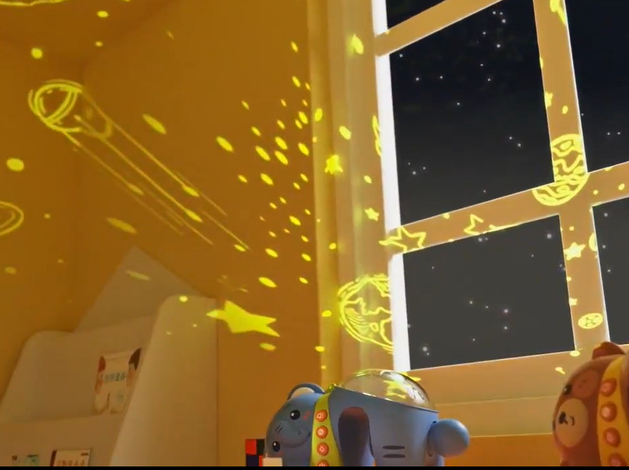 Cross-border infant early education toys, sleeping projection lamp, cartoon animal night light, bed bell simulation model, infant and toddler soothing lamp pic 3