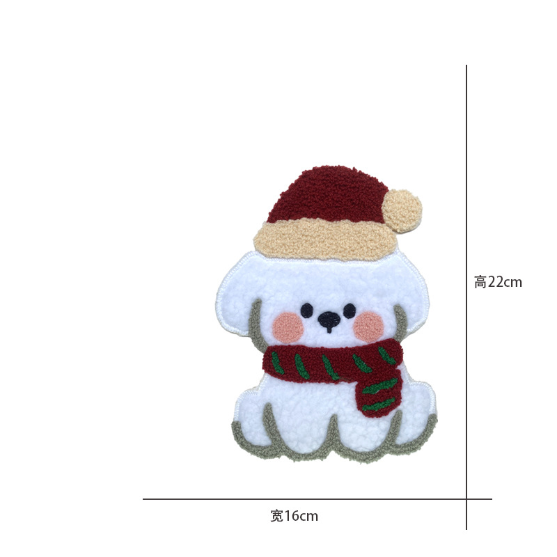 卡通时尚刺绣布贴小狗补丁贴衣服装饰包包羽绒服修补破洞贴布辅料详情5