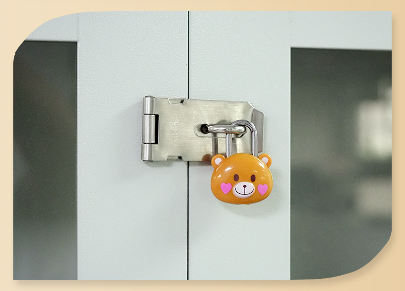 Cute padlock, cartoon combination lock, lock holder, lock head, small lock, cabinet lock, student dormitory suitcase, mini padlock pic 12