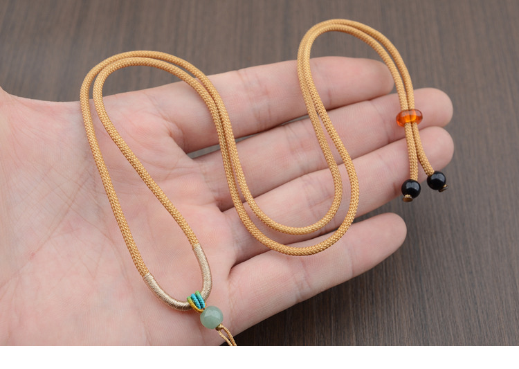 Exquisitely hand-woven pendant rope, hand-wound rainbow necklace rope, jade small round rope, Dongling jade neck pendant rope pic 4