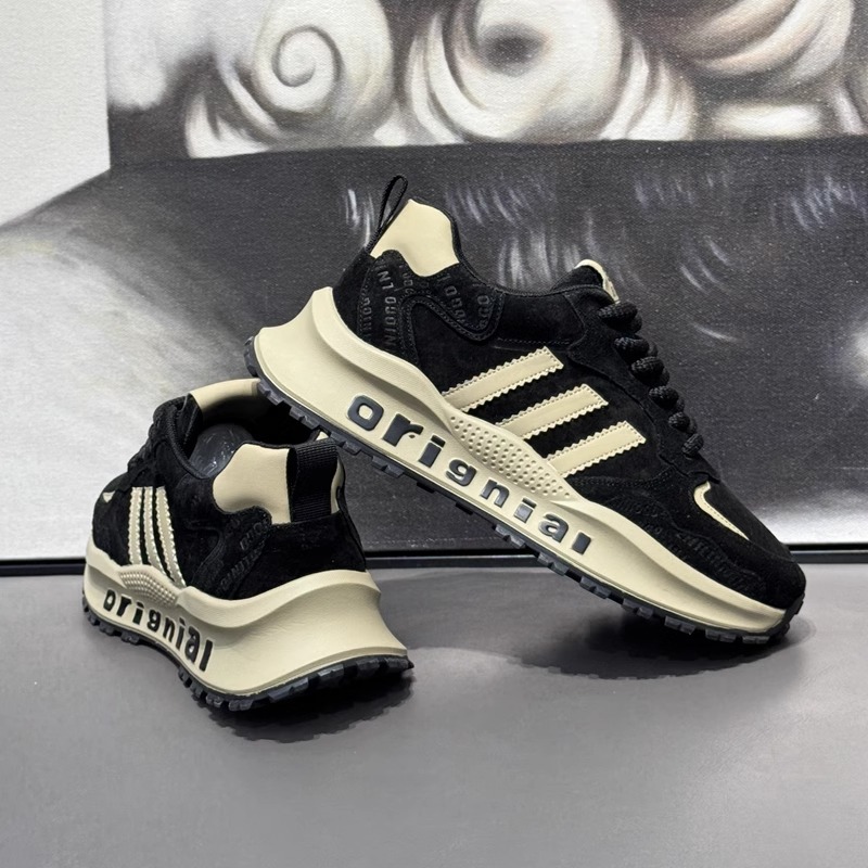 狂暴公牛男鞋三道杠老爹鞋2025春秋新款增高百搭休闲运动阿甘鞋潮详情6