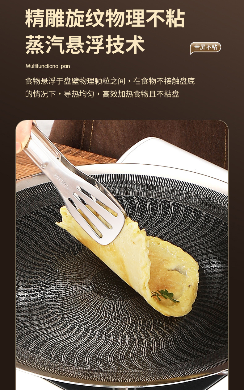 316不锈钢烤盘韩式户外露营不粘锅 卡式炉专用铁板烧煎烤肉盘家用详情10