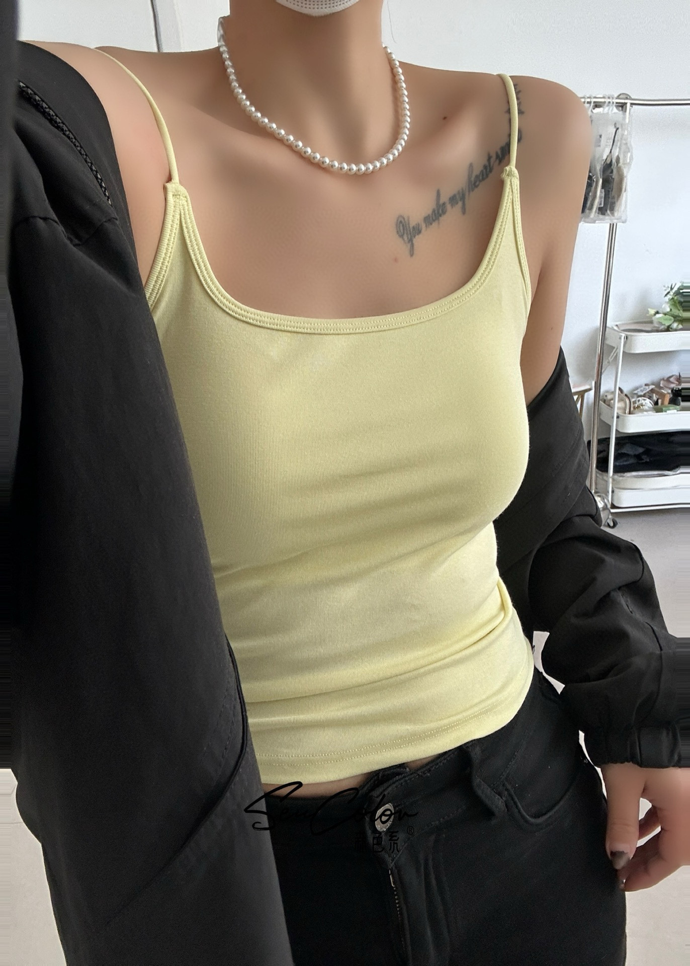 6613一体胸垫辣妹背心女显瘦春夏吊带内搭收副乳外穿打底大U美背详情8