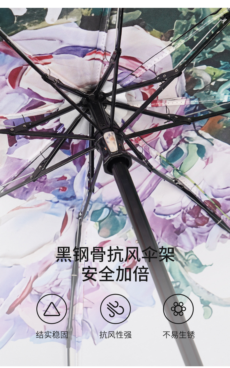 胶囊遮阳伞户外防晒花卉礼品伞晴雨两用便携折叠太阳伞定logo广告详情14