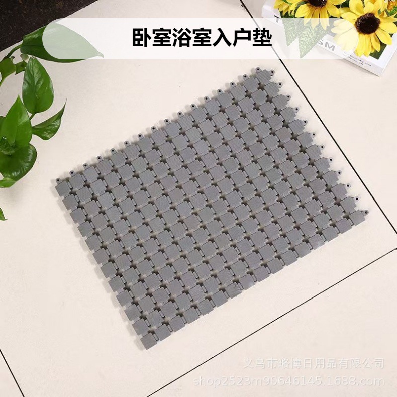 新方格拼接PVC30*40*1.0cm防水高承重洗车房免挖槽地漏地垫防滑垫详情2