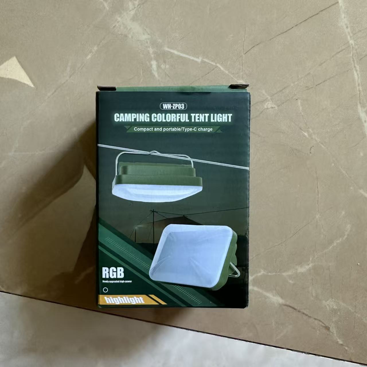 New RGB seven-color camping lamp, telescopic three-leaf lamp, camping lamp, fire safety indicator light, telescopic bracket pic 4