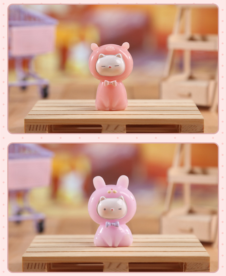 Creative and cute two-cartoon desktop ornaments for my cat, birthday gifts, blind boxes, figurines wholesale, healing and adorable beads pic 15