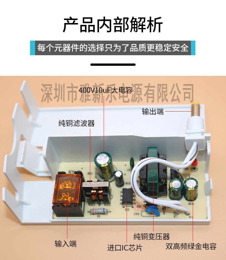 High-quality 12V2A outdoor dedicated power adapter for monitoring, rainproof and waterproof, outdoor wall-mounted 2A surveillance camera pic 6