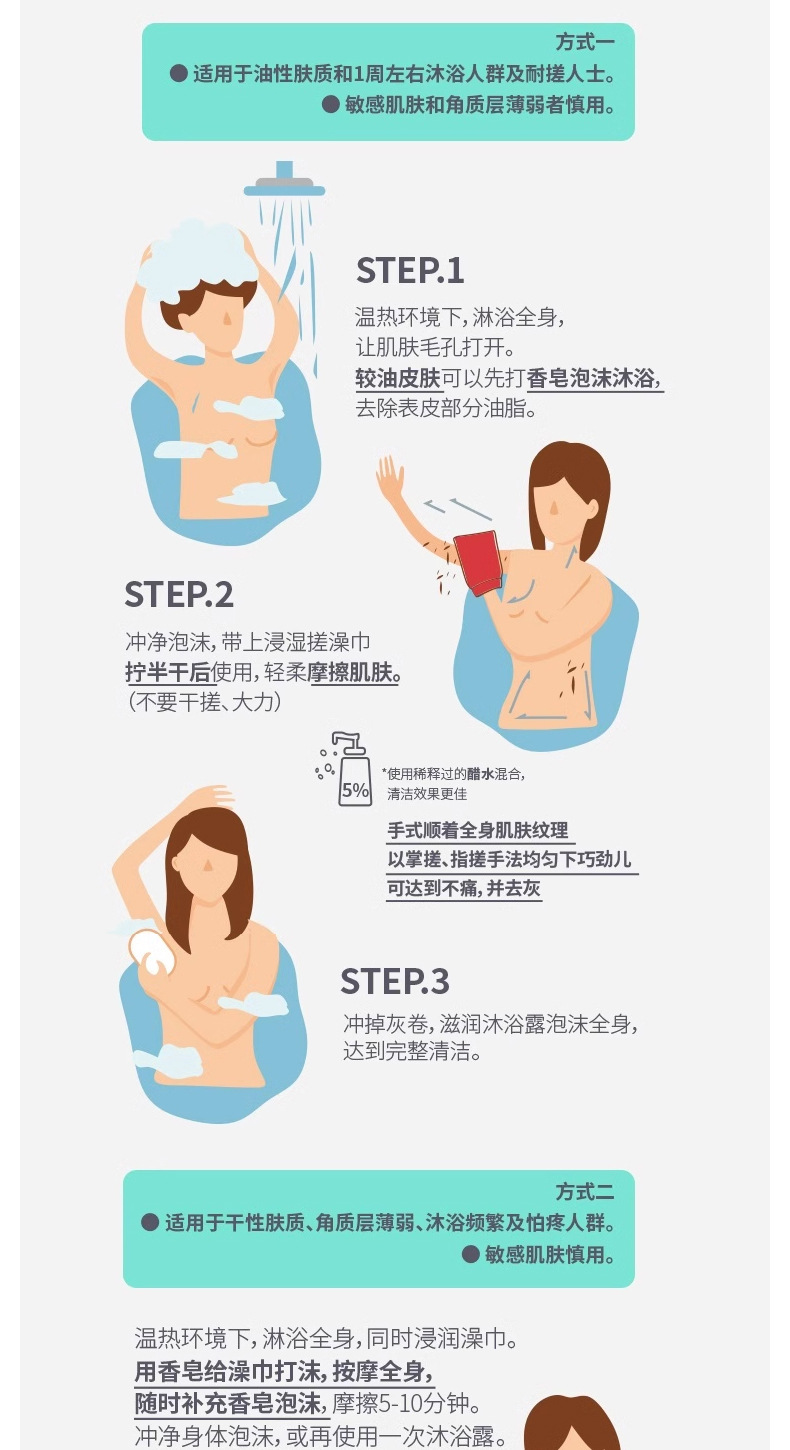 搓澡巾彩虹条磨砂洗澡巾搓澡起泡澡巾无痛下泥家用手套植物纤维详情21