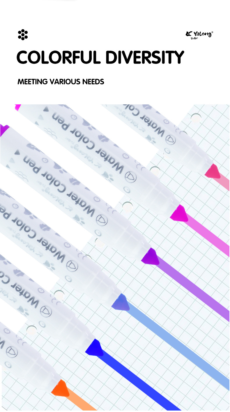 Wholesale popular 12-color round pen washable watercolor pen art painting set stationery supplies pic 2