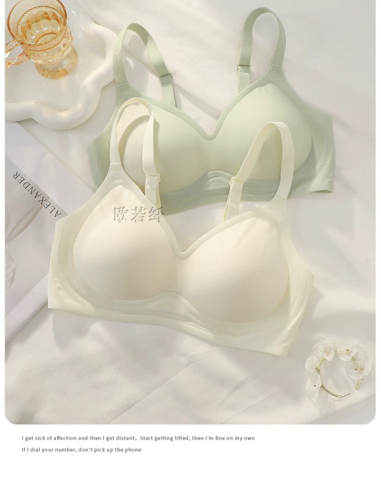 漫画胸内衣女小胸聚拢夏季薄款聚拢软支撑无钢圈一片式无痕文胸罩详情18