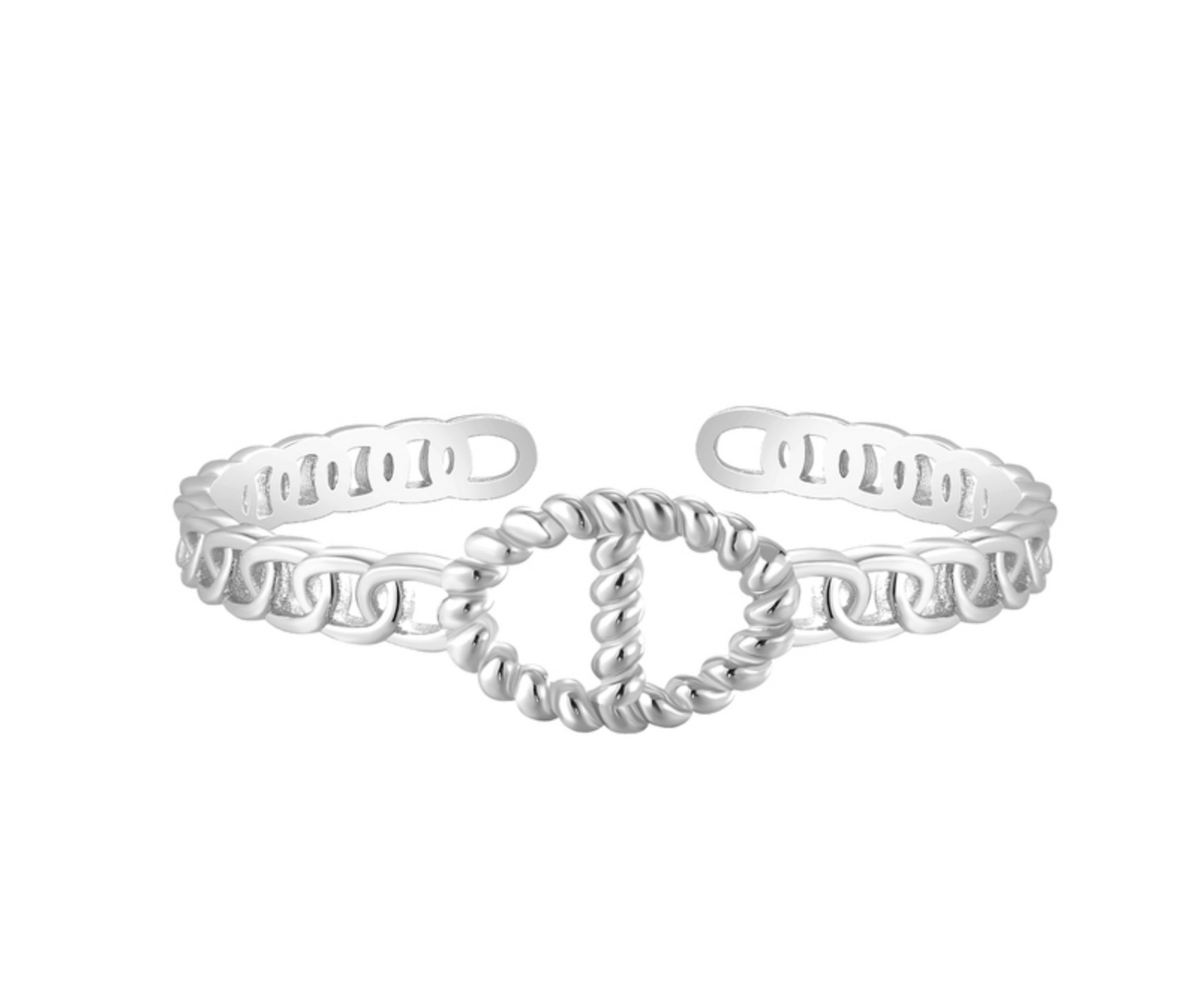 时尚OL高定品质镂空猪鼻造型开口手镯轻奢优雅百搭气质手饰批发详情16