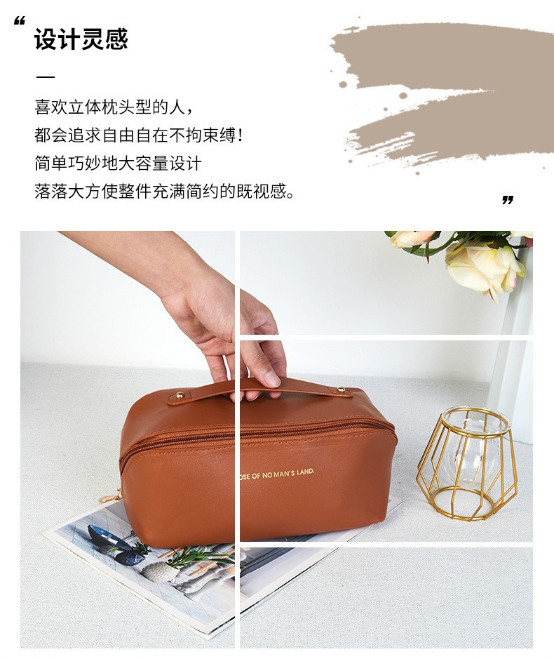 Light luxury style velvet makeup bag, storage bag, fabric toiletries and makeup bag pic 4