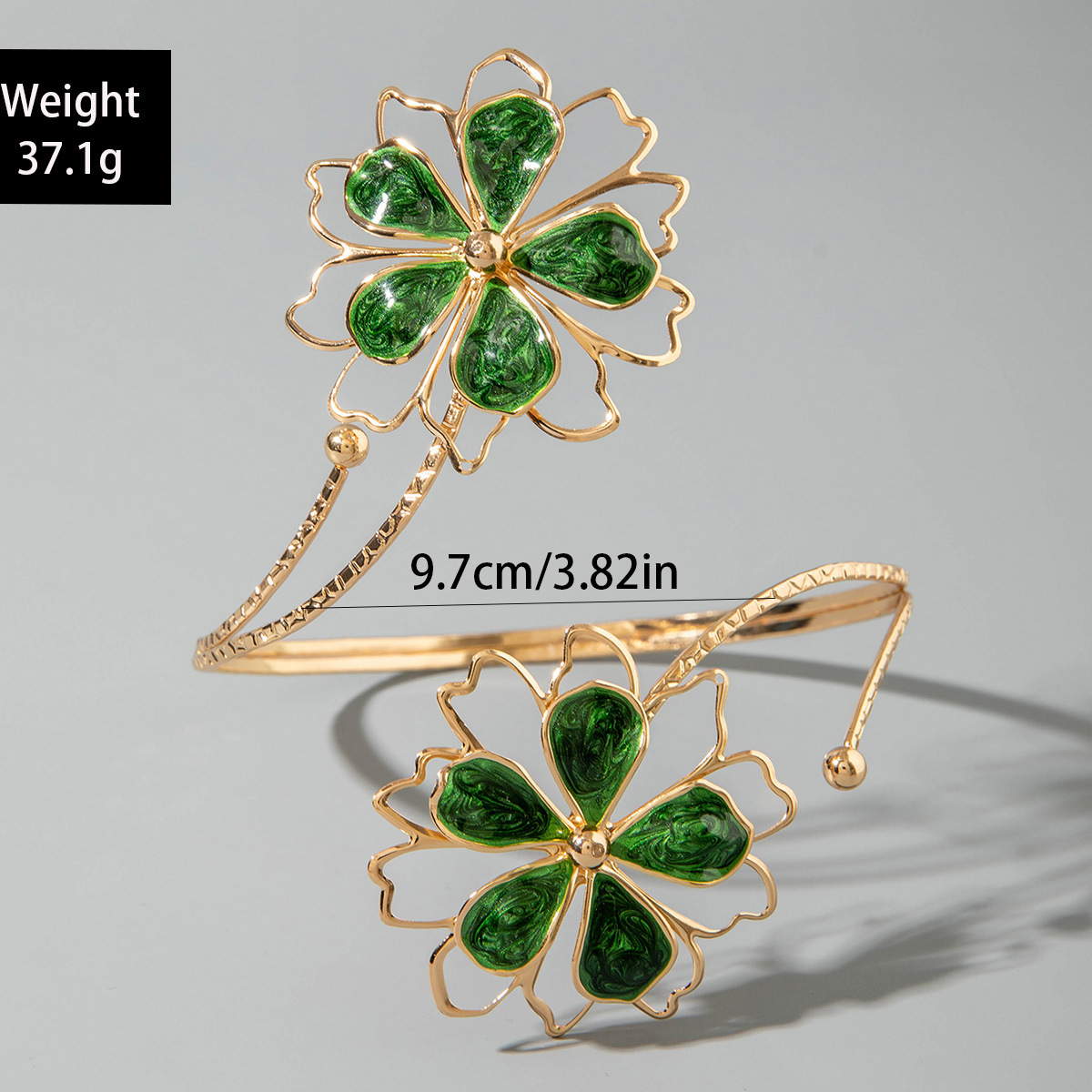 亚马逊跨境个性冷淡风海星手臂镯线条计感蝴蝶环形开口臂镯女详情75