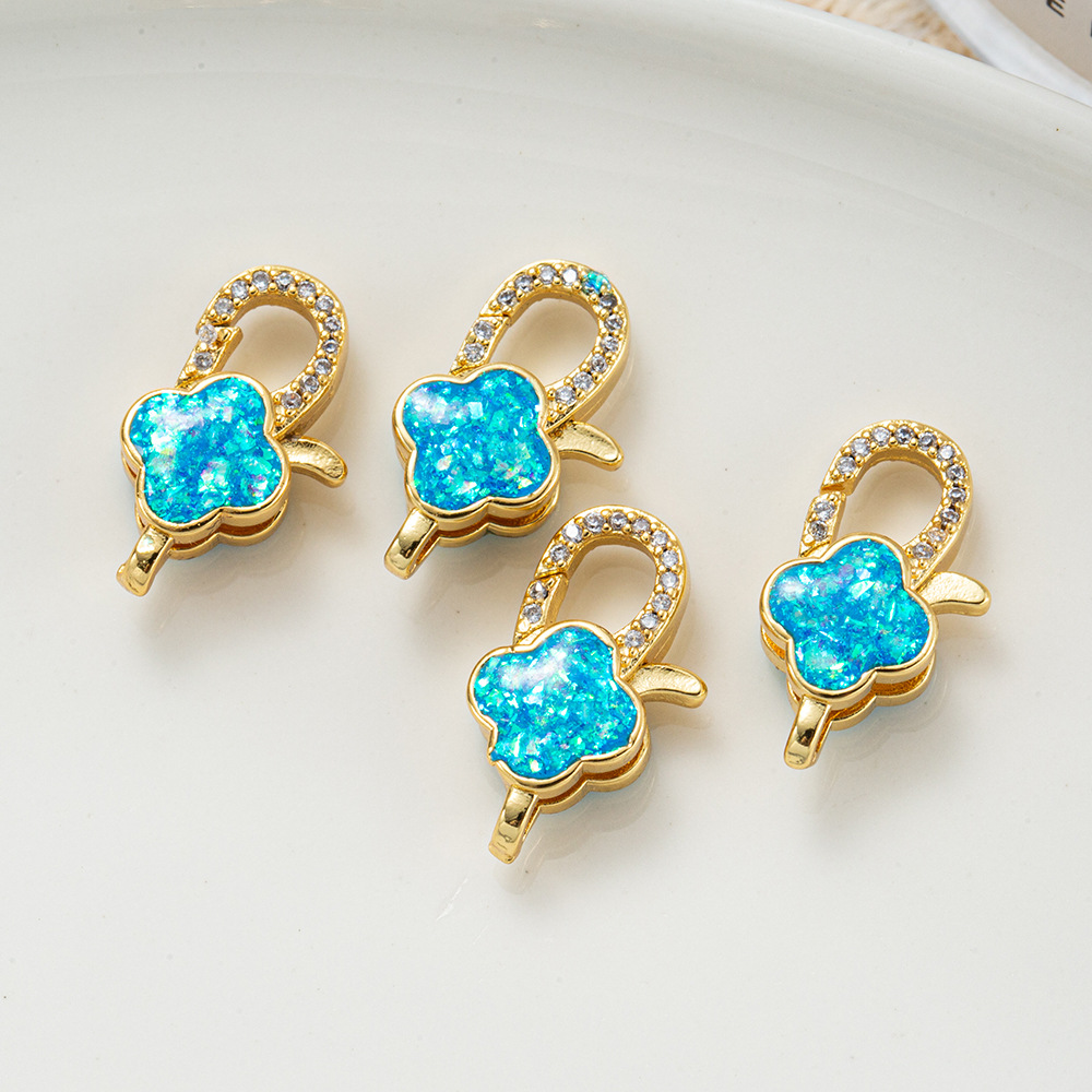 diy copper plated 18k real gold double-ring pearl string necklace clasp, jewelry, handcrafted bead necklace accessory pic 21