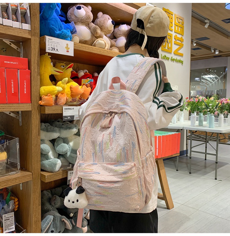 双肩包女生出游可爱少女简约大学生百搭轻便时尚春游中学上课书包详情33