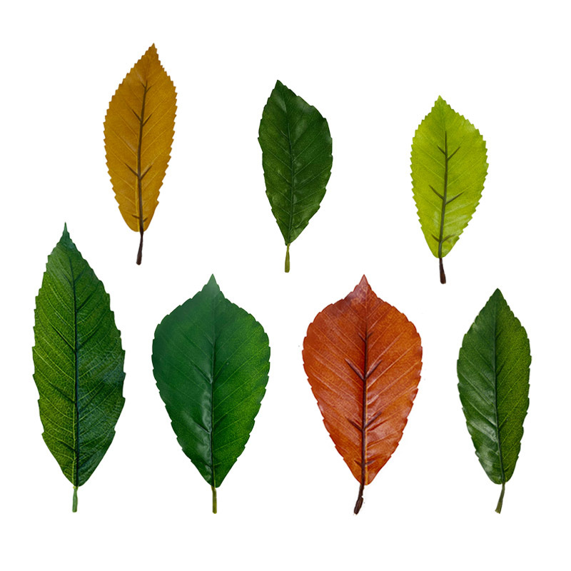 仿真植物树叶人造叶青杠叶绿植假青杠叶道具拍摄假树叶枯树枝叶详情1