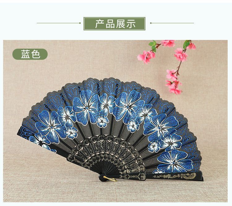 古风扇中国风女人扇折扇樱花夏季随身便携舞蹈扇网红扇折叠扇子女详情4