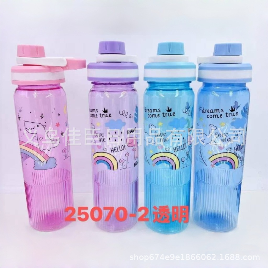 A new large-capacity portable sealed plastic direct drinking cup for outdoor sports, boys, girls and children, with a high level of appearance pic 3