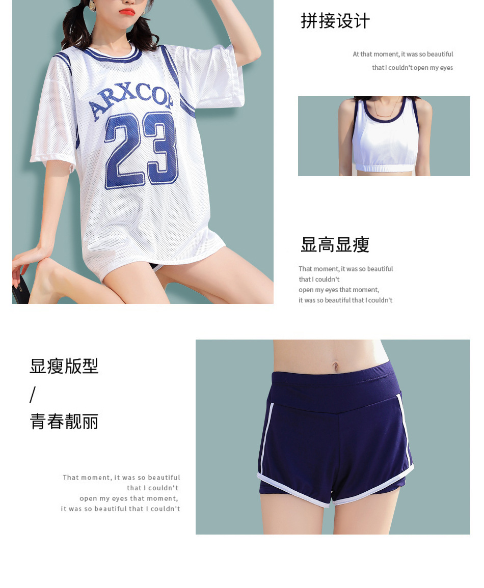 Two-piece swimsuit for women, Korean sporty conservative boxer pants, three-piece swimsuit, slimming and belt-hiding vacation swimsuit -666880 pic 47