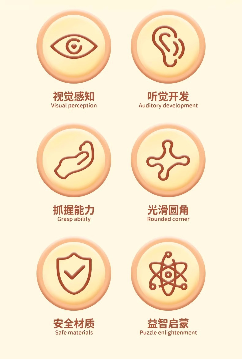 手摇铃婴儿玩具0-1岁益智沙锤拨浪鼓新生儿早教3个月宝宝抓握训练详情3