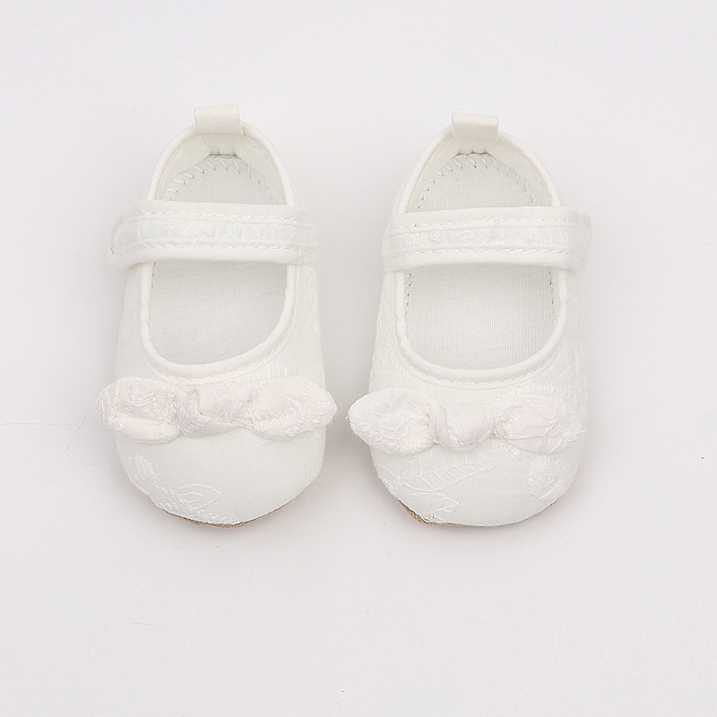 春秋婴儿宝宝蕾丝公主鞋0-1岁学步彩棉新生儿百天周岁布鞋不掉鞋详情9