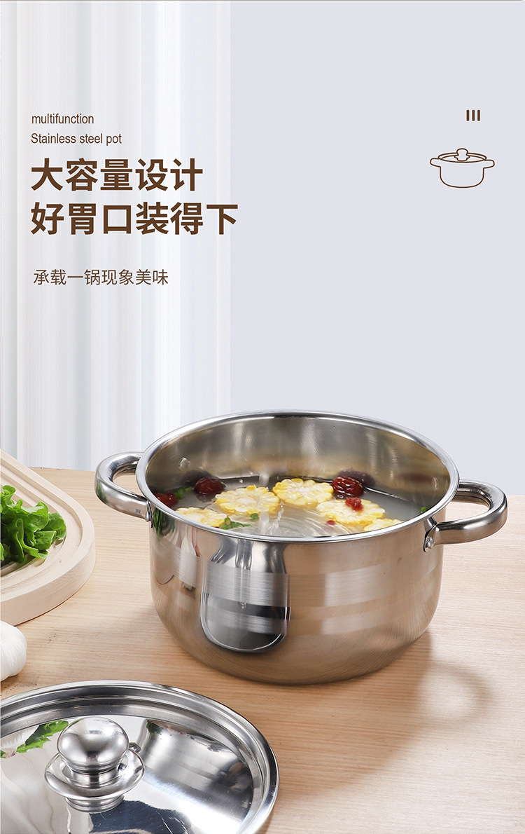 Thickened stainless steel color set pot 20-22-24-26 cm cross-border foreign trade supply from Mexico wholesale pic 2