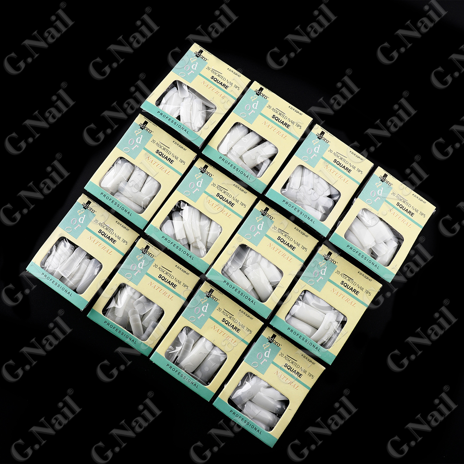 Adoro正品新款美甲成品纯色24包装卡装指甲片美甲贴片假指甲批发详情7