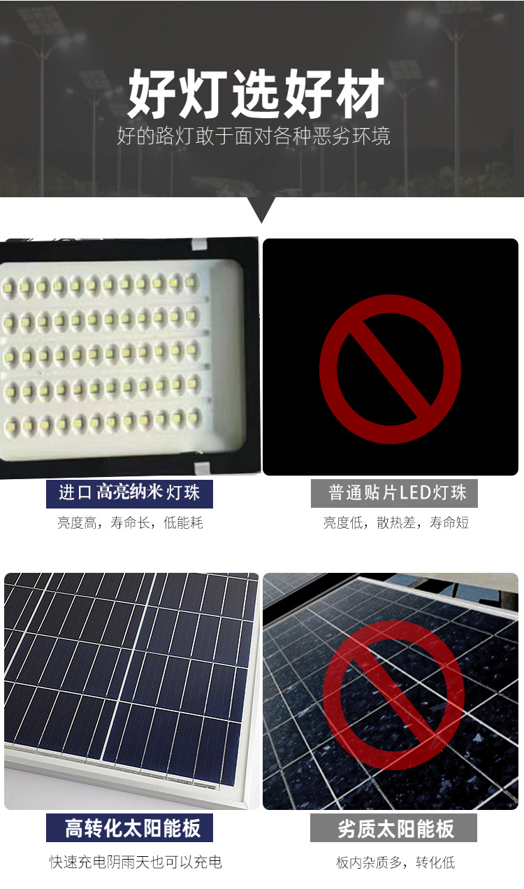 New rural 6-meter led solar street lamp factory outdoor waterproof garden lamp project lighting high-pole lamp street lamp customization pic 4