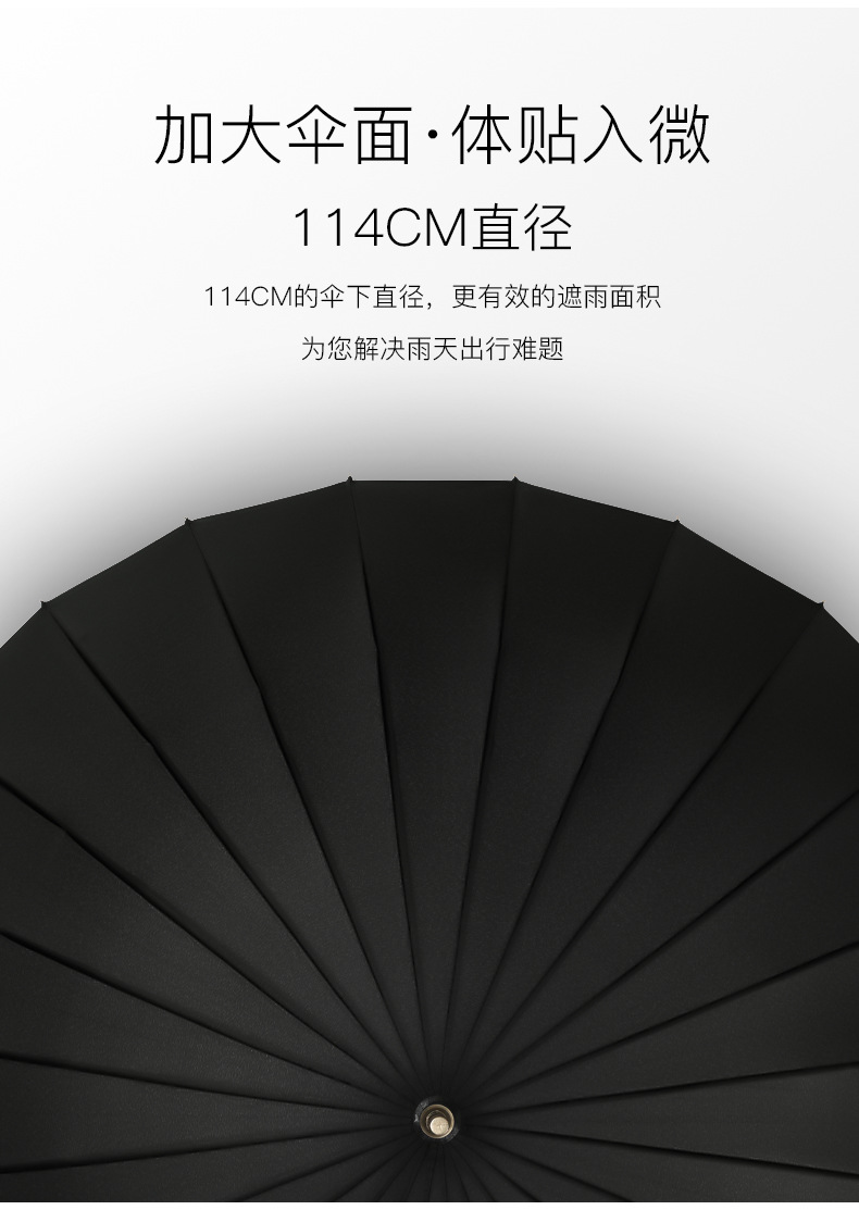 24骨长柄伞抗暴风晴雨两用伞加大双人商务直杆高尔夫伞广告印刷详情15